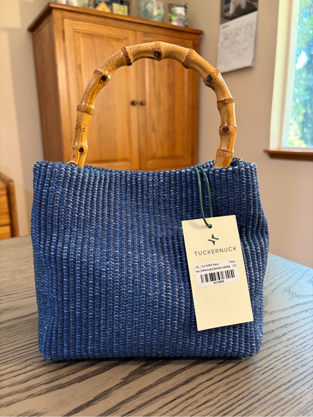 Tuckernuck accessories Navy Raffia Audrey Lady Bag - Picture 2 of 5